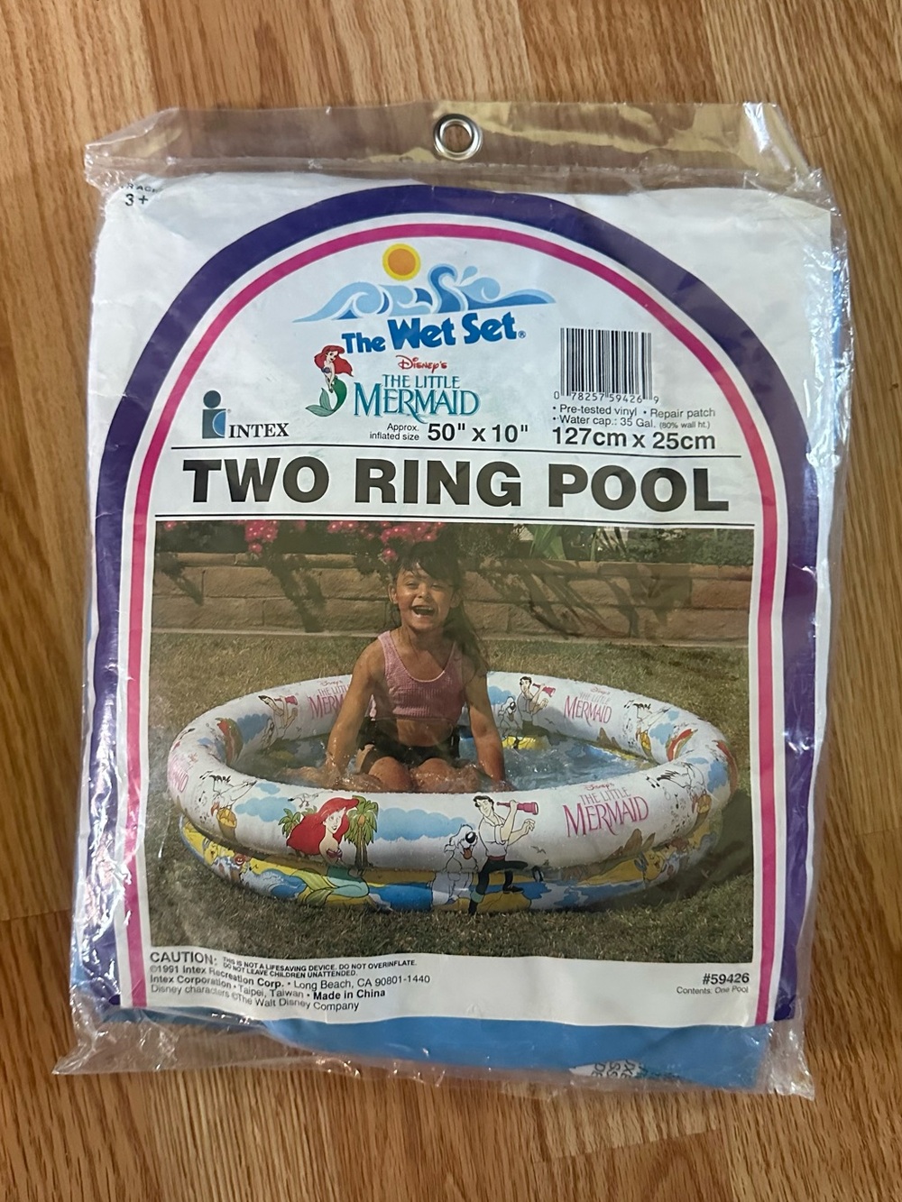 VINTAGE 1993 The Little Mermaid Two-Ring Inflatable Pool